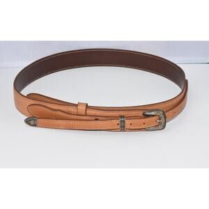 Desperado Leather Gun Belt with Sterling Silver and 10K Gold Buckle